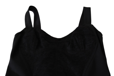 Shop Dolce & Gabbana Black Floral Lace Bodysuit Hot Pants Women's Dress