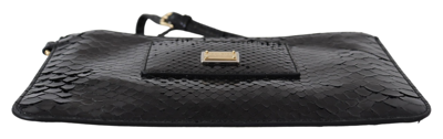 Shop Dolce & Gabbana Exotic Leather Black Wristlet Women's Wallet