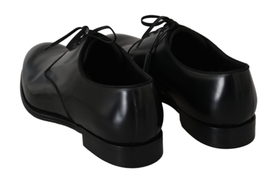 Shop Dolce & Gabbana Black Leather Dress Derby Formal Mens Men's Shoes