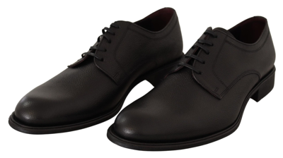 Shop Dolce & Gabbana Black Leather Lace Up Mens Formal Derby Men's Shoes