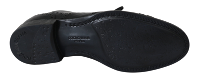 Shop Dolce & Gabbana Black Leather Wingtip Oxford Dress Men's Shoes