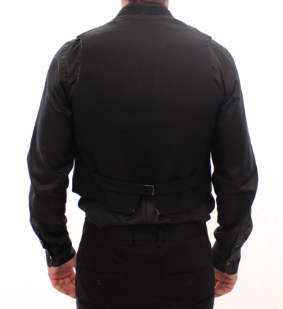Shop Dolce & Gabbana Black Manchester Single Breasted Men's Vest