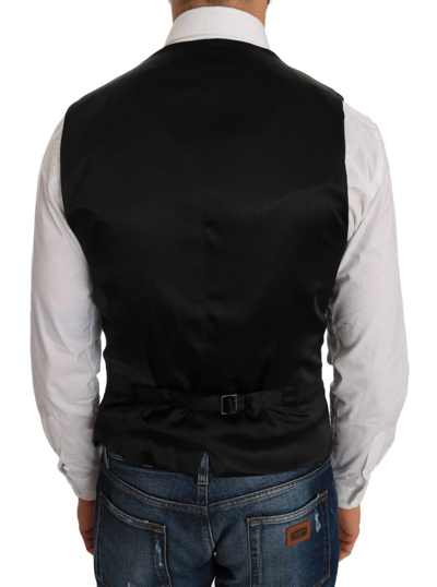 Shop Dolce & Gabbana Black Polka Dot Pattern Men's Vest
