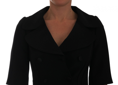 Shop Dolce & Gabbana Chic Black Cropped Double Breasted Women's Blazer