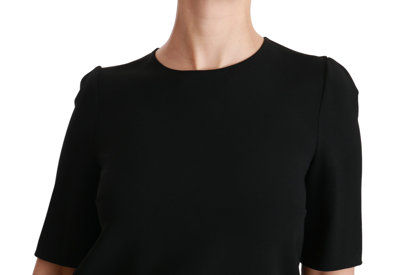 Shop Dolce & Gabbana Black Short Sleeve Casual Top Stretch Women's Blouse