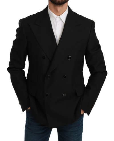Shop Dolce & Gabbana Elegant Black Slim Fit Formal Men's Blazer