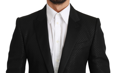 Shop Dolce & Gabbana Black Slim Fit Jacket Martini Men's Blazer