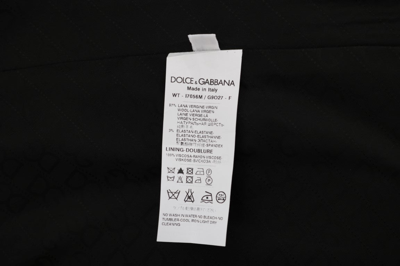 Shop Dolce & Gabbana Black Staff Wool Stretch Men's Vest