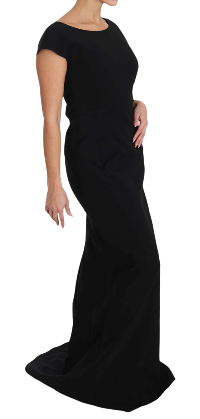 Shop Dolce & Gabbana Black Stretch Fit Flare Gown Women's Maxi