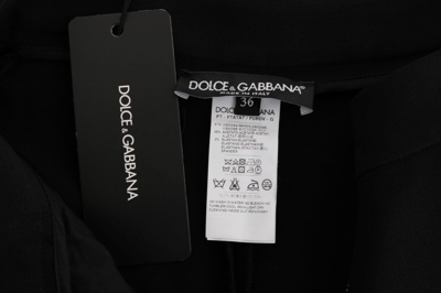 Shop Dolce & Gabbana Black Stretch Pink Stripes Capri Women's Pants