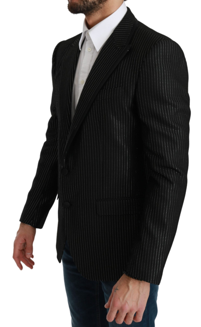 Shop Dolce & Gabbana Elegant Slim Fit Formal Jacket Men's Blazer In Black