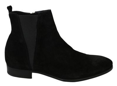 Shop Dolce & Gabbana Black Suede Leather Chelsea Boots Men's Shoes