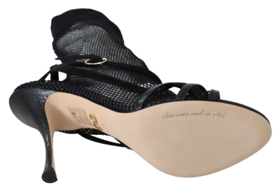 Shop Dolce & Gabbana Black Suede Short Boots Sandals Women's Shoes