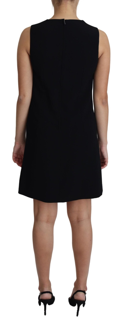 Shop Dolce & Gabbana Black Viscose Stretch A-line Shift Mini Women's Dress