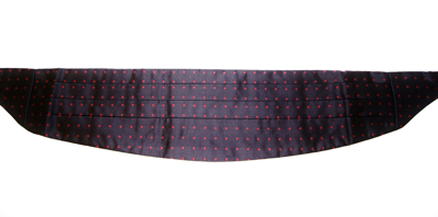 Dolce & Gabbana Black Waist Tuxedo Smoking Belt Cummerbund In Black
