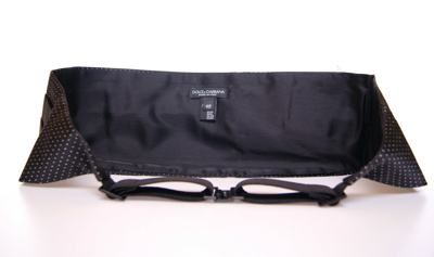 Dolce & Gabbana Black Waist Smoking Tuxedo Cummerbund  Belt In Black