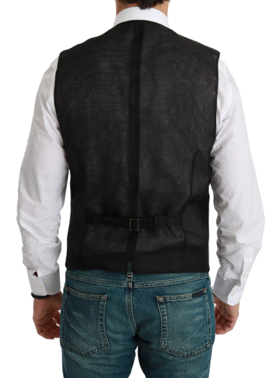 Shop Dolce & Gabbana Black Waistcoat Formal Double  Breasted Men's Vest