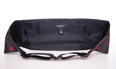 Dolce & Gabbana Black Waist Smoking Tuxedo Cummerbund Men's Belt In Black