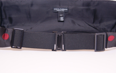Dolce & Gabbana Black Waist Smoking Tuxedo Cummerbund Men's Belt In Black