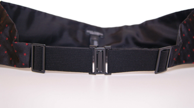 Dolce & Gabbana Black Waist Tuxedo Smoking Belt Cummerbund In Black