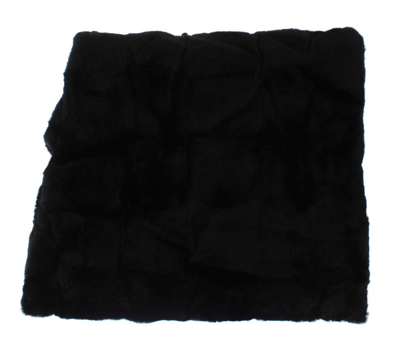 Shop Dolce & Gabbana Black Weasel Fur Crochet Hood Scarf Women's Hat