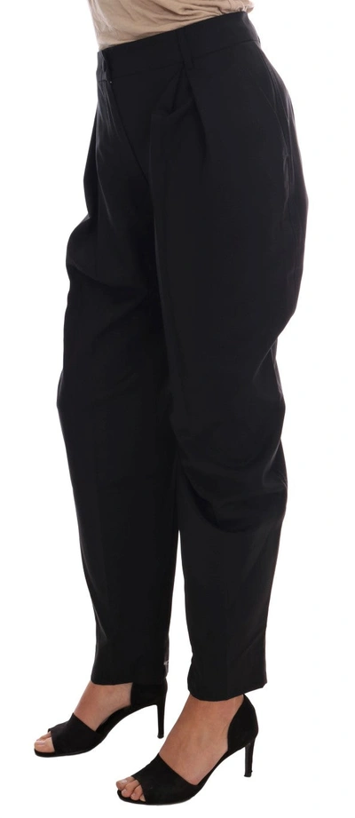 Shop Dolce & Gabbana Black Wool Stretch Dress Women's Pants