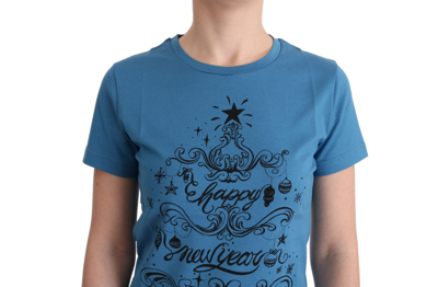 Shop Dolce & Gabbana Blue Cotton 2017 Motive Women's T-shirt