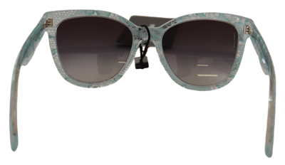 Shop Dolce & Gabbana Blue Lace Crystal Acetate Butterfly Dg4190 Women's Sunglasses