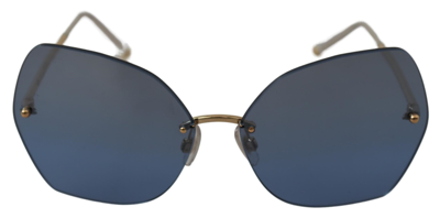 Shop Dolce & Gabbana Blue Mirror Gold Gradient Women Women's Sunglasses