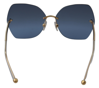Shop Dolce & Gabbana Blue Mirror Gold Gradient Women Women's Sunglasses