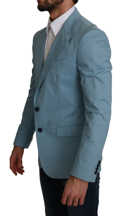 Shop Dolce & Gabbana Elegant Blue Fantasy Pattern Men's Blazer