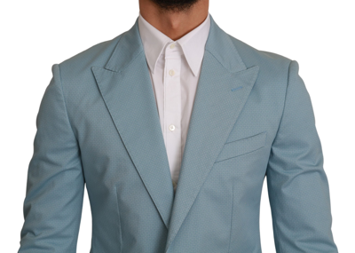 Shop Dolce & Gabbana Elegant Blue Fantasy Pattern Men's Blazer