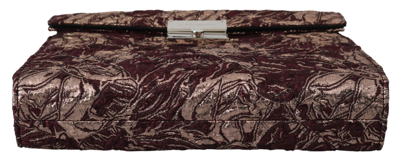 Shop Dolce & Gabbana Bordeaux Jacquard Leather Mens  Document Briefcase Men's Bag