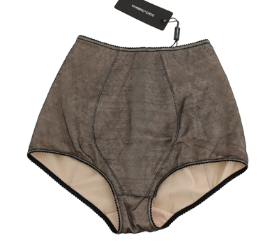 Shop Dolce & Gabbana Bottoms Underwear Beige With Black Women's Net