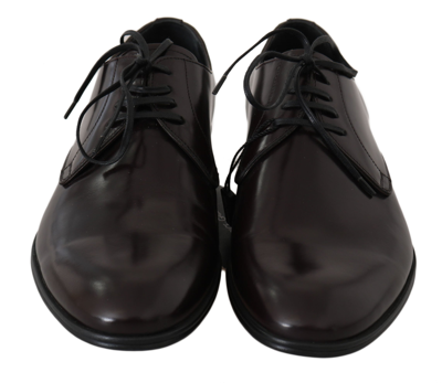 Shop Dolce & Gabbana Brown Leather Dress Derby Formal Mens Men's Shoes