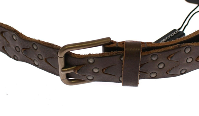 Dolce & Gabbana Elegant Leather-cotton Fusion Men's Belt In Brown