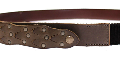 Dolce & Gabbana Elegant Leather-cotton Fusion Men's Belt In Brown
