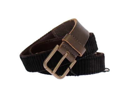 Shop Dolce & Gabbana Elegant Leather-cotton Fusion Men's Men's Belt In Brown