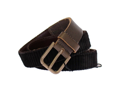 Dolce & Gabbana Elegant Leather-cotton Fusion Men's Belt In Brown
