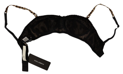 Shop Dolce & Gabbana Brown Leopard Women Bra Nylon Spandex Women's Underwear