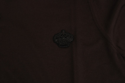 Shop Dolce & Gabbana Brown Polo Short Sleeve Men's T-shirt