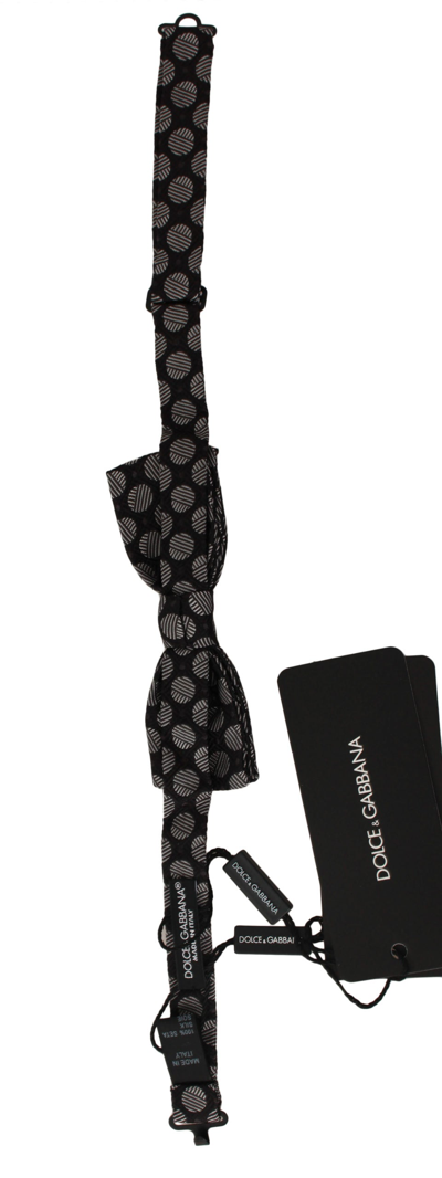 Shop Dolce & Gabbana Elegant Polka Dot Silk Bow Men's Tie In Brown