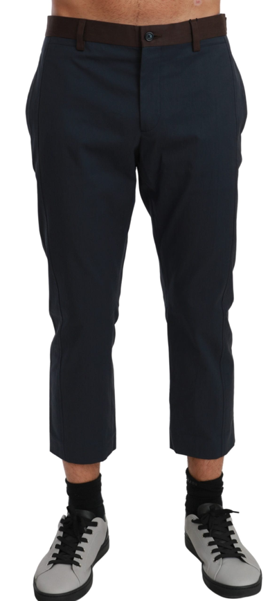 Shop Dolce & Gabbana Brown Stripes Cropped Trousers Men's Pants