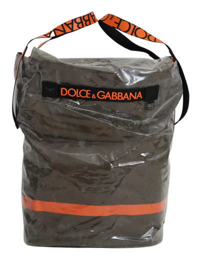 Shop Dolce & Gabbana Sumptuous Green Large Fabric Tote Men's Bag