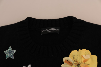 Shop Dolce & Gabbana Fairy Tale Crystal Black Cashmere Women's Sweater