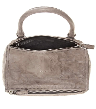 Shop Givenchy Pandora Small Leather Shoulder Bag In Charcoal