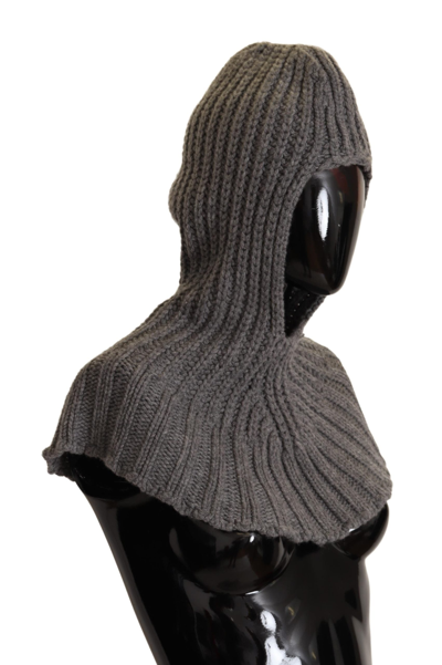 Shop Dolce & Gabbana Elegant Cashmere Hood Scarf In Women's Gray