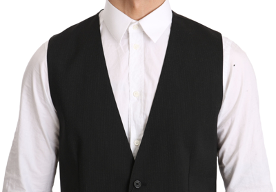Shop Dolce & Gabbana Elegant Gray Formal Vest - Regular Men's Fit