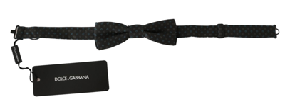 Shop Dolce & Gabbana Elegant Silk Gray Patterned Bow Men's Tie