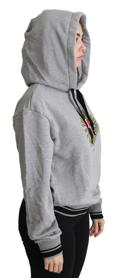 Shop Dolce & Gabbana Exclusive Hooded Gray Cotton Women's Sweater
